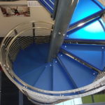 Spiral stair step feature