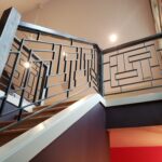 Custom Railing with geometric patterns in Eugene.